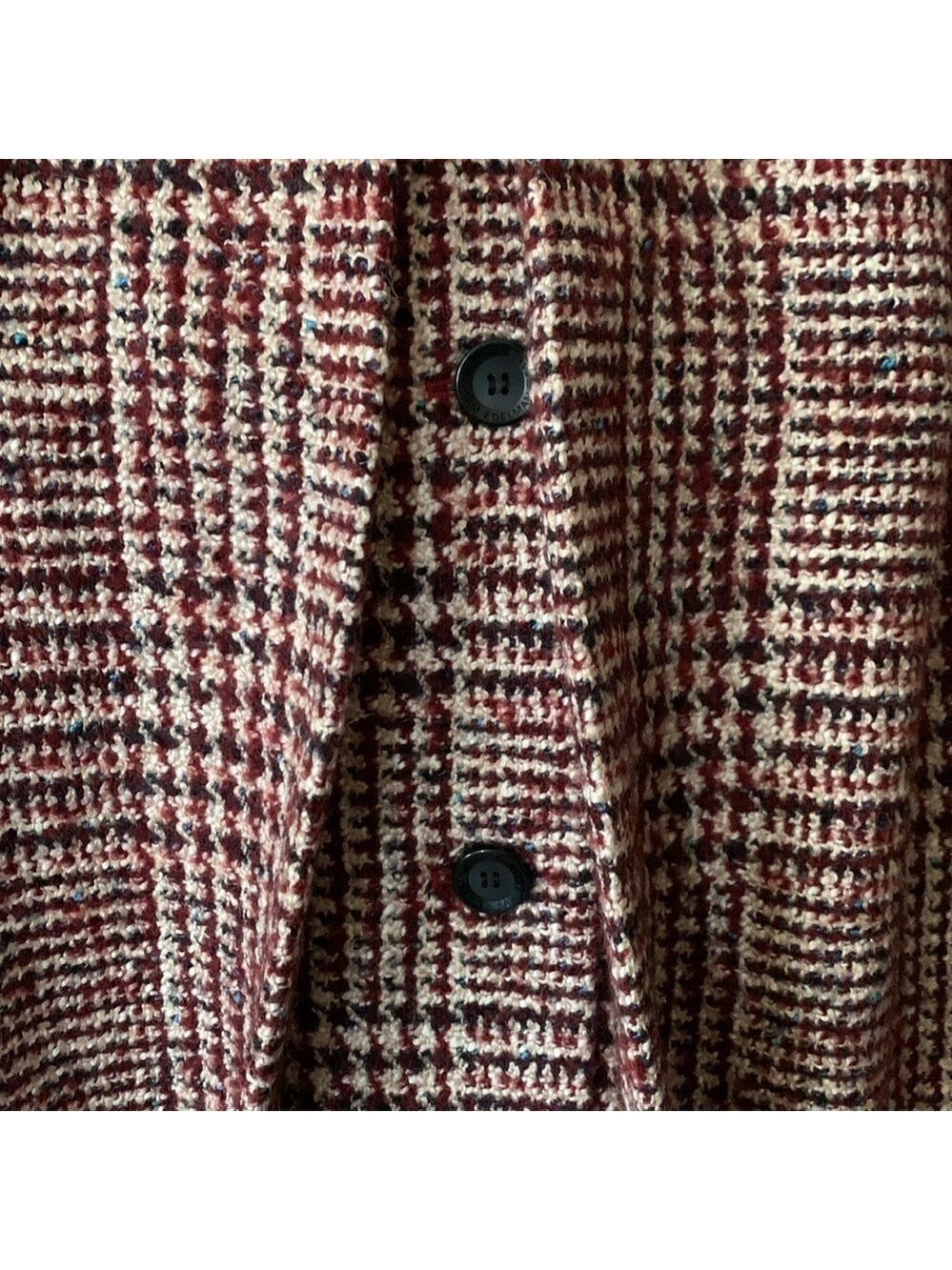 Sam Edelman red tweed knee length coat size 6 - Picture 11 of 14